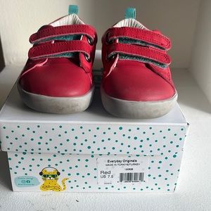 Ten Little Everyday Original Sneaker. Red Toddler size 7.5. EUC